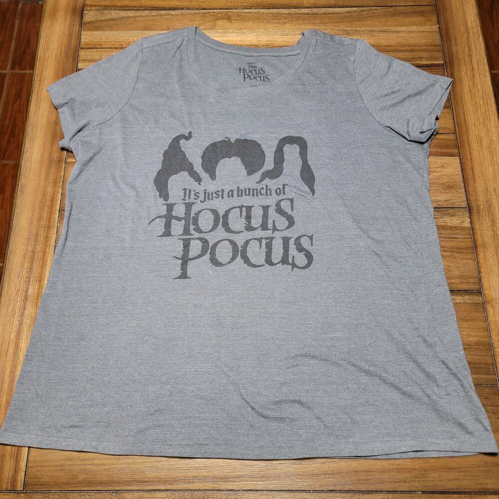 Disney Hocus Pocus Grey Tee "It's Just a Bunch of Hocus Pocus" - Size 3